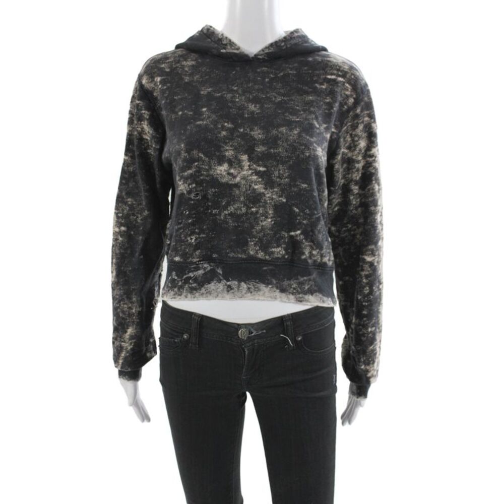 Cotton Citizen Womens Pullover Hoodie Black 100% Cotton Crew Neck Size S